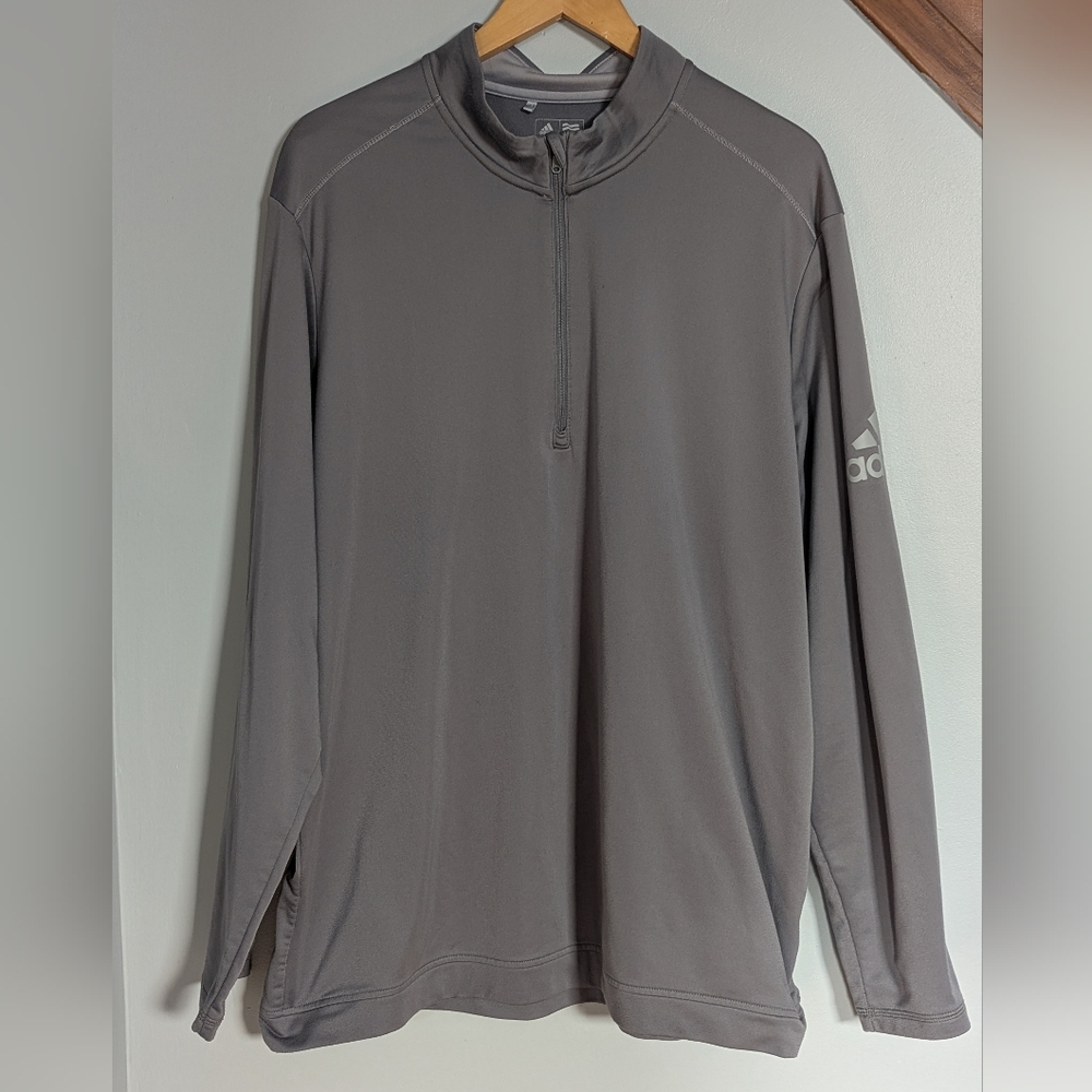 Adidas Climawarm Gray‎ Quarter-Zip Jacket Men's XL